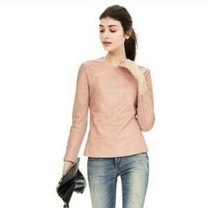 Lambskin Leather Top Blush Cream 12 Large